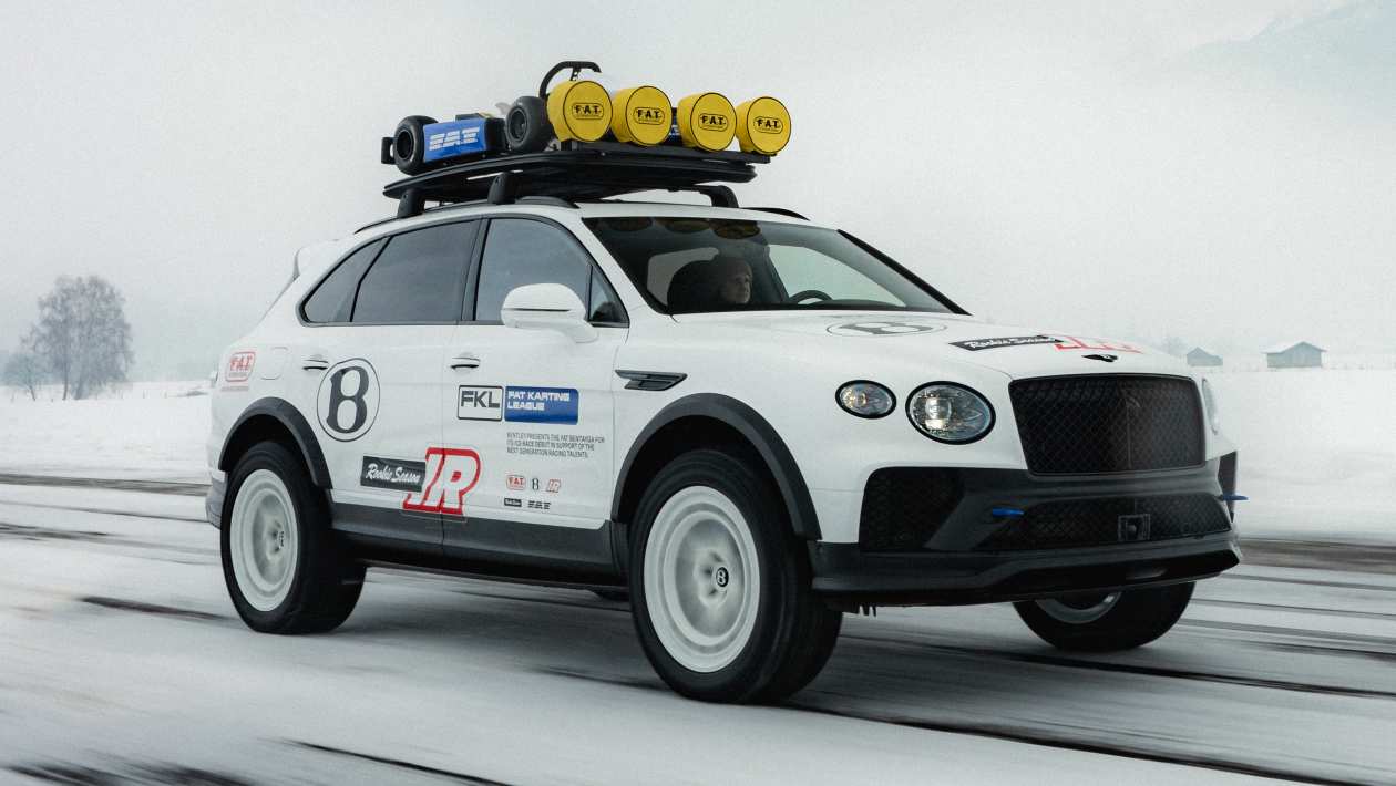 New Bentley Bentayga X Concept let loose on an Austrian frozen lake